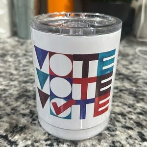 Anthropologie Vote Vote Vote Enamel Travel Mug. NWOT.